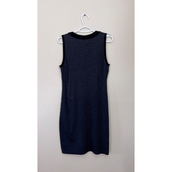 Calvin Klein Womens Medium Two Piece Dark Gray Cardigan Pockets Sleeveless Dress - Picture 4 of 6